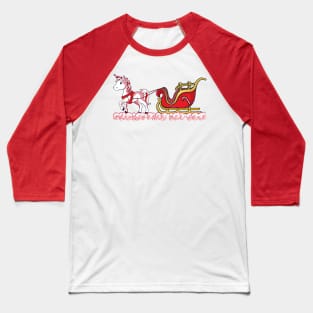 Christmas Unicorn Baseball T-Shirt